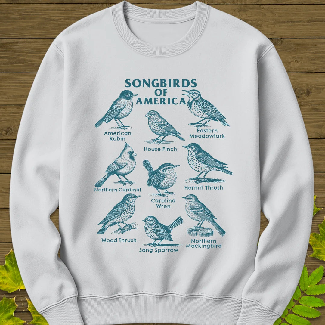Songbirds of America Sweatshirt in White