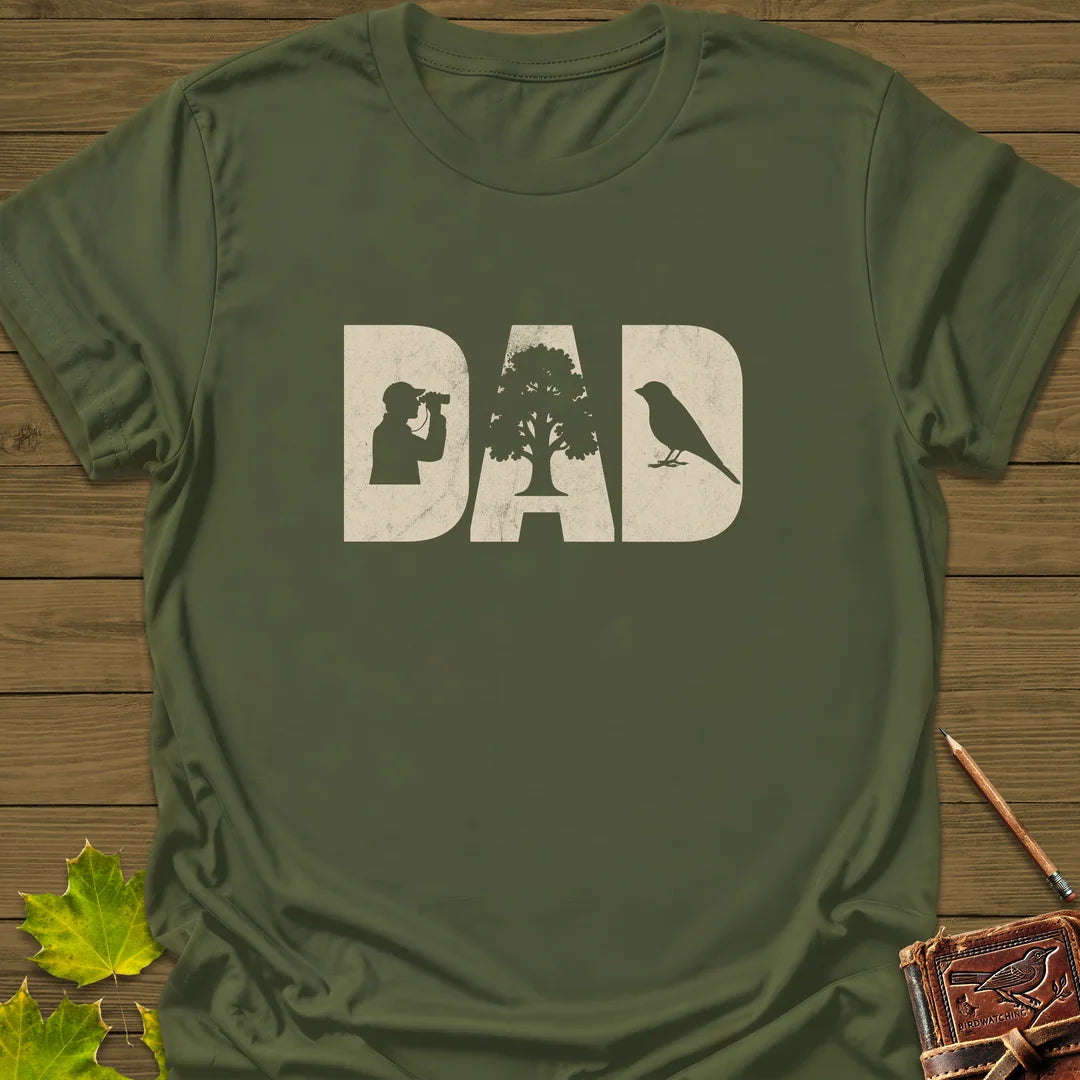 DAD Birder T-Shirt in Military Green