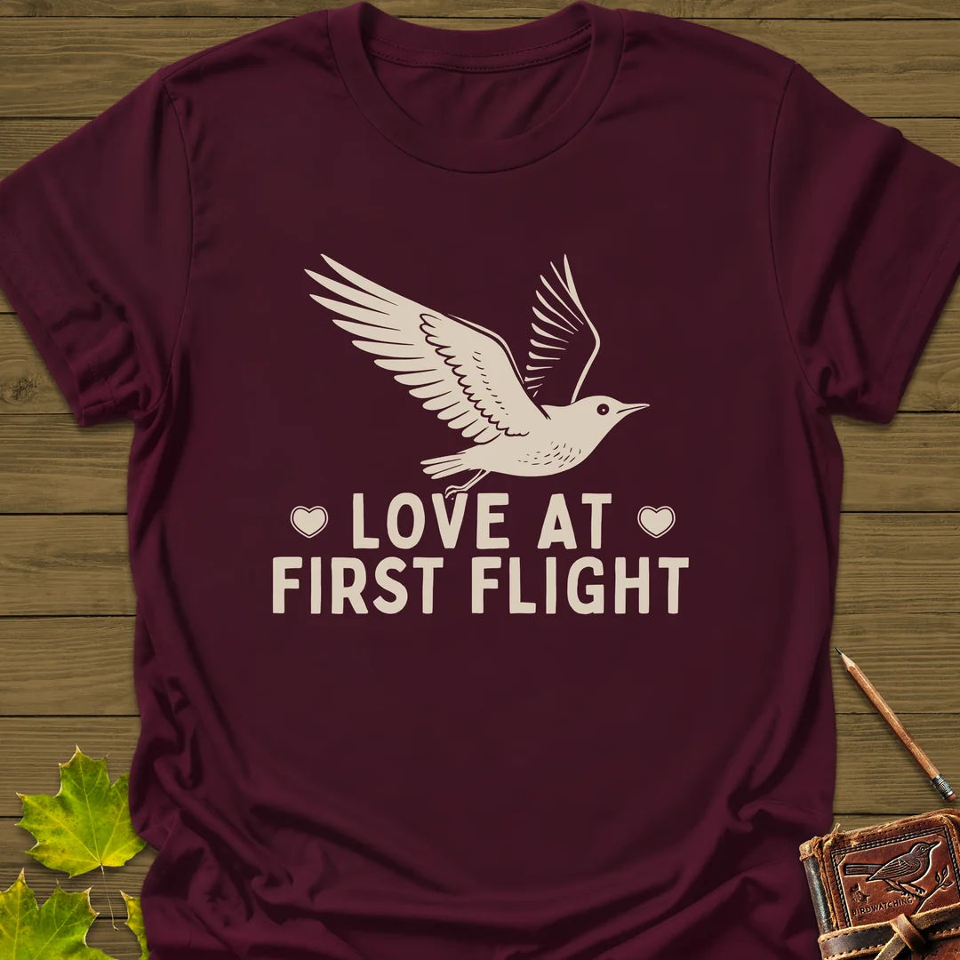 First Flight T-Shirt in Maroon