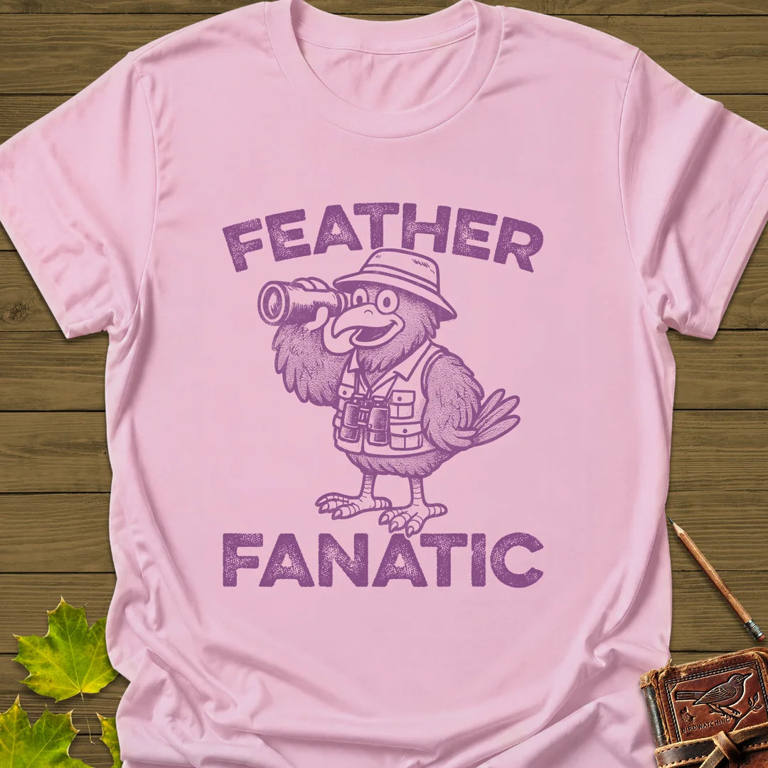 Feather Fanatic T-Shirt in Light Pink