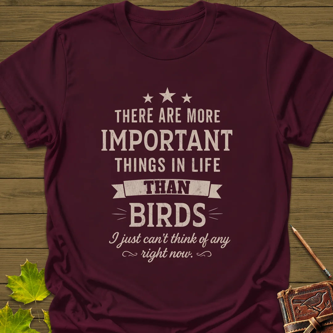 Important Things T-Shirt in Maroon