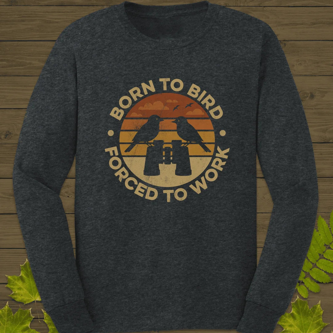 Born To Bird Long Sleeve in Dark Heather