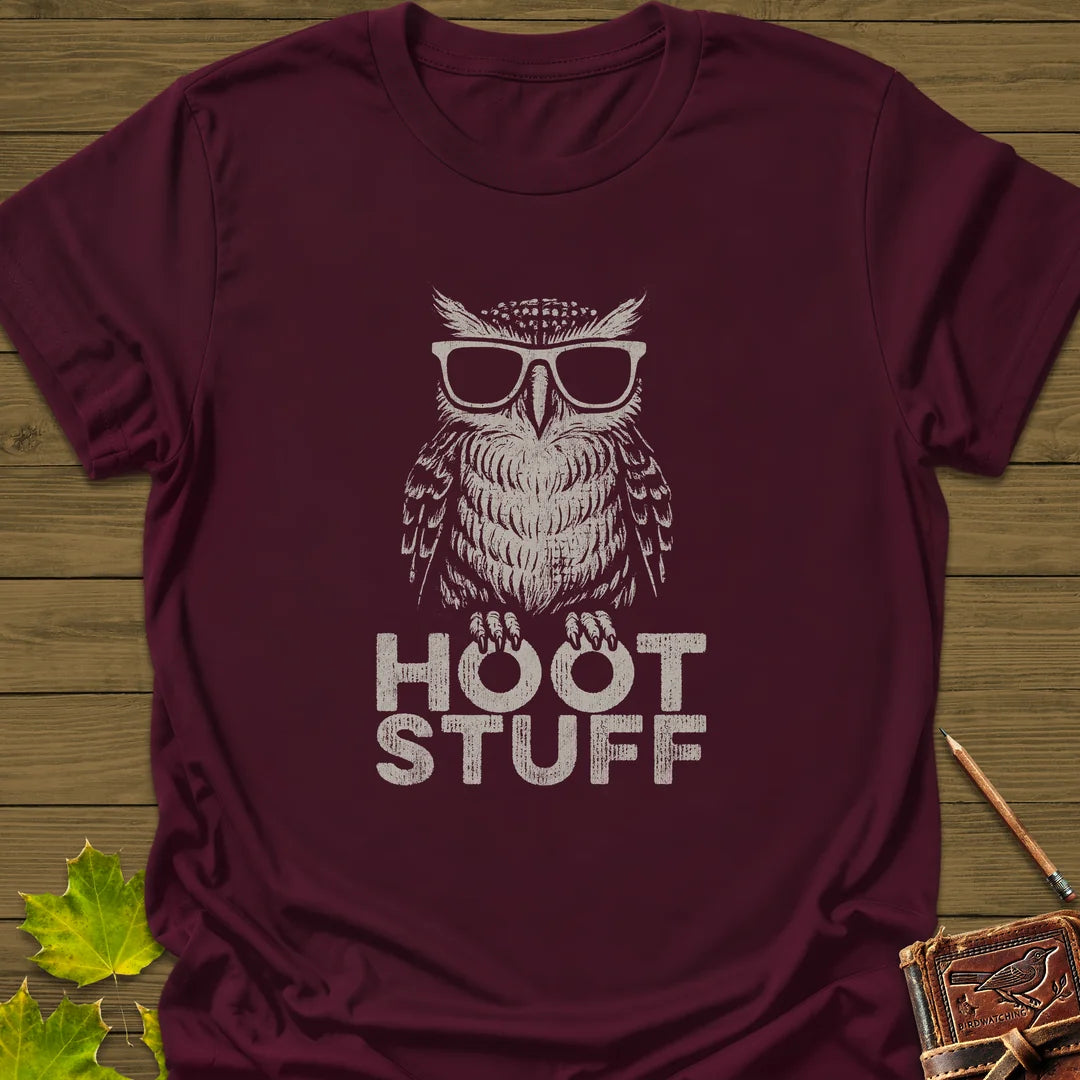 Hoot Stuff T-Shirt in Maroon