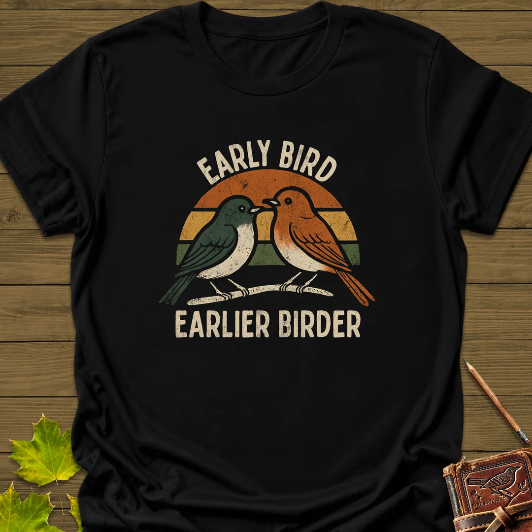 Earlier Birder T-Shirt in Black