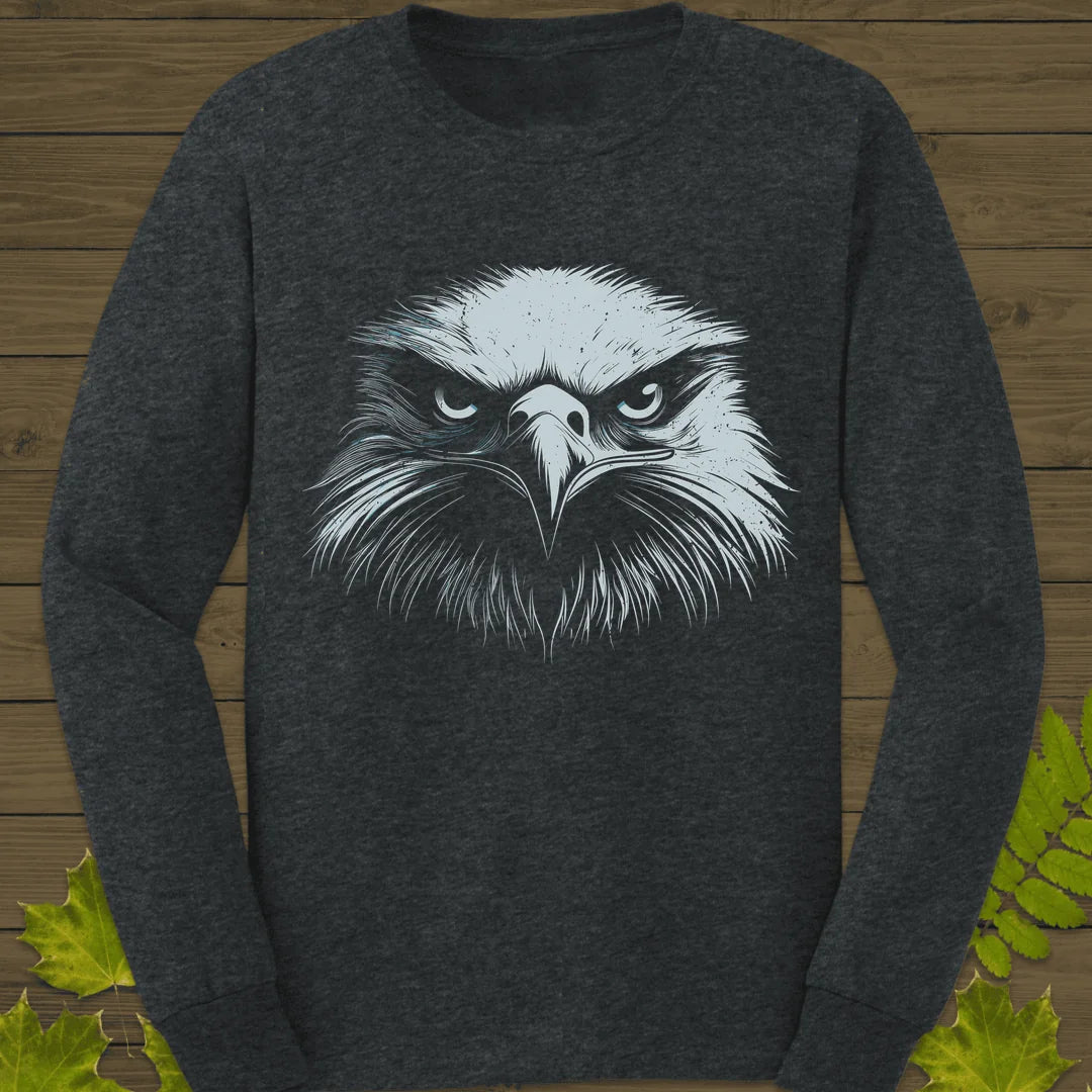 Fierce Focus Eagle Long Sleeve in Dark Heather