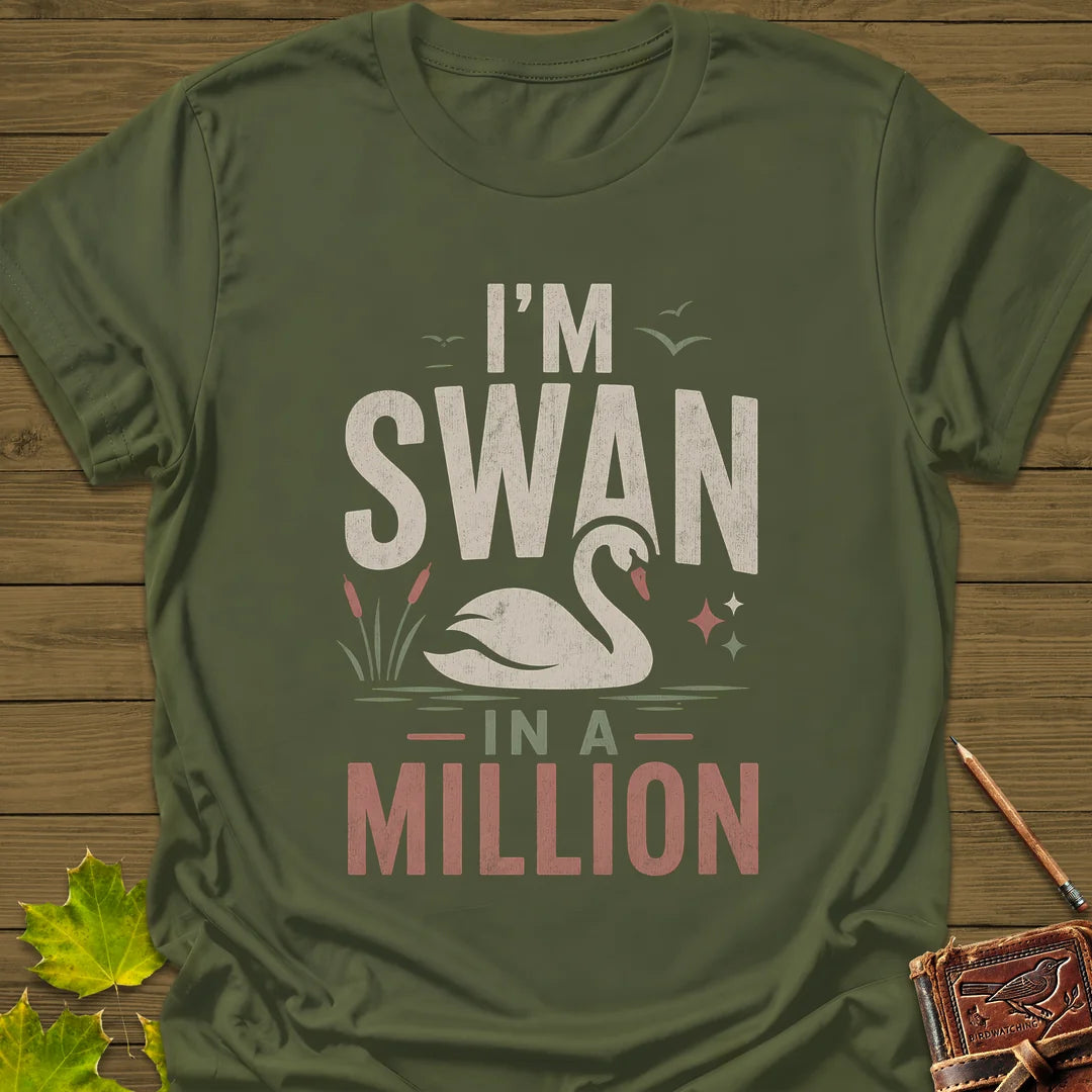 Swan In A Million T-Shirt in Military Green