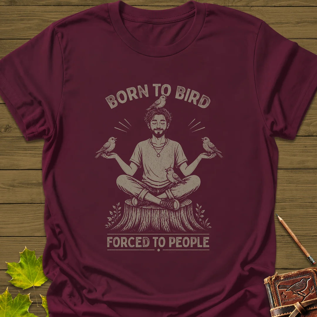 Forced To People (Male) T-Shirt in Maroon