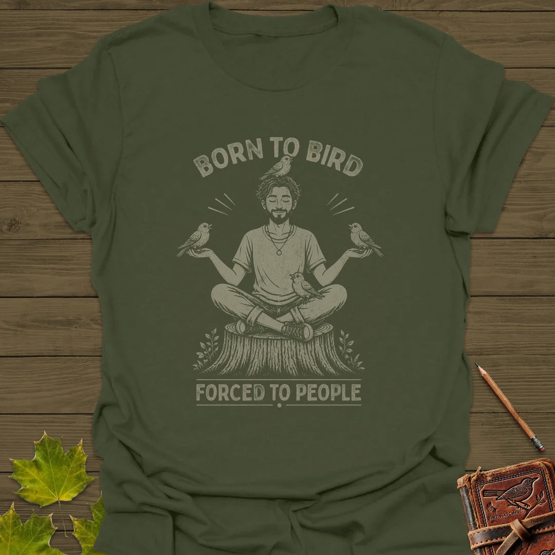 Forced To People (Male) T-Shirt in Military Green