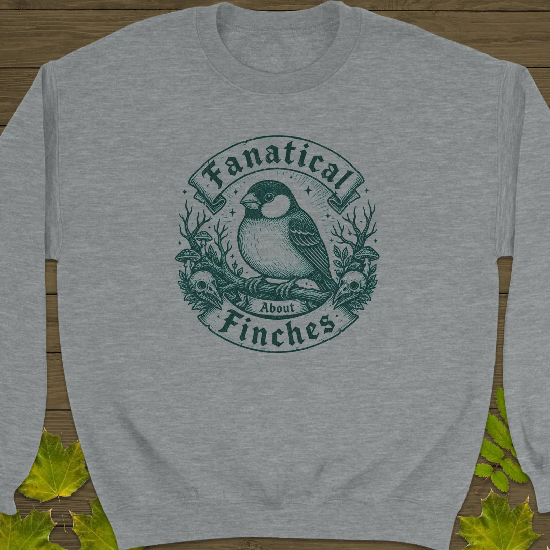 Fanatical About Finches Sweatshirt in Sport Grey