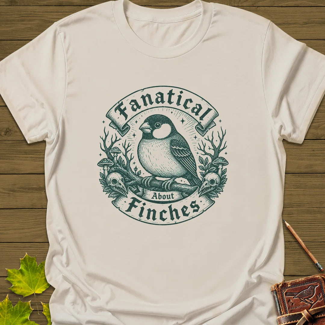 Fanatical About Finches T-Shirt in Natural