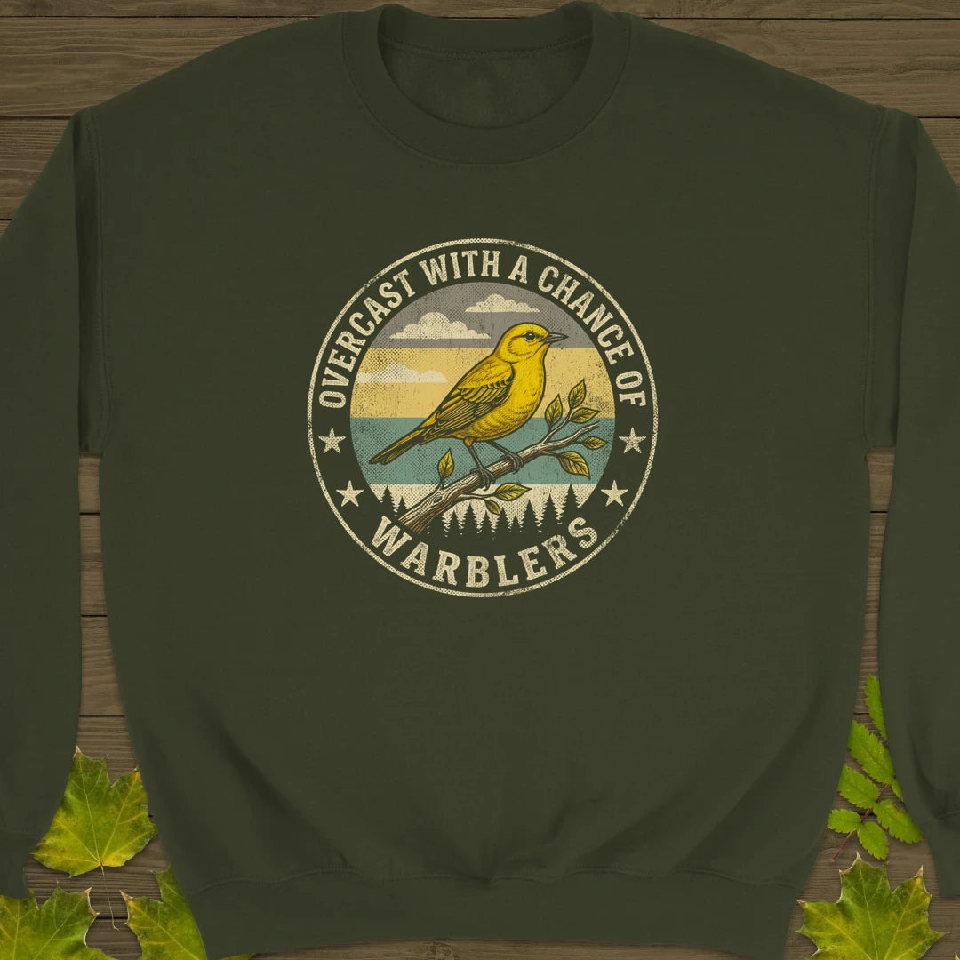Chance Of Warblers Sweatshirt Military Green