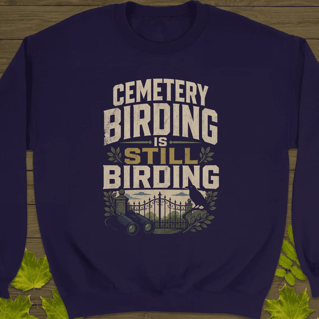 Cemetery Birding Club Sweatshirt in Purple