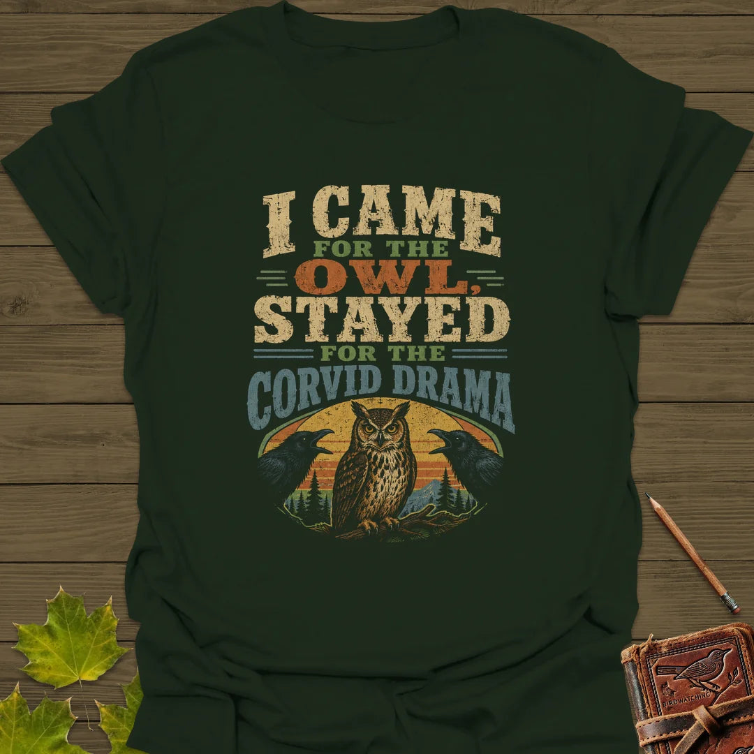 Corvid Drama Club T-Shirt in Forest Green