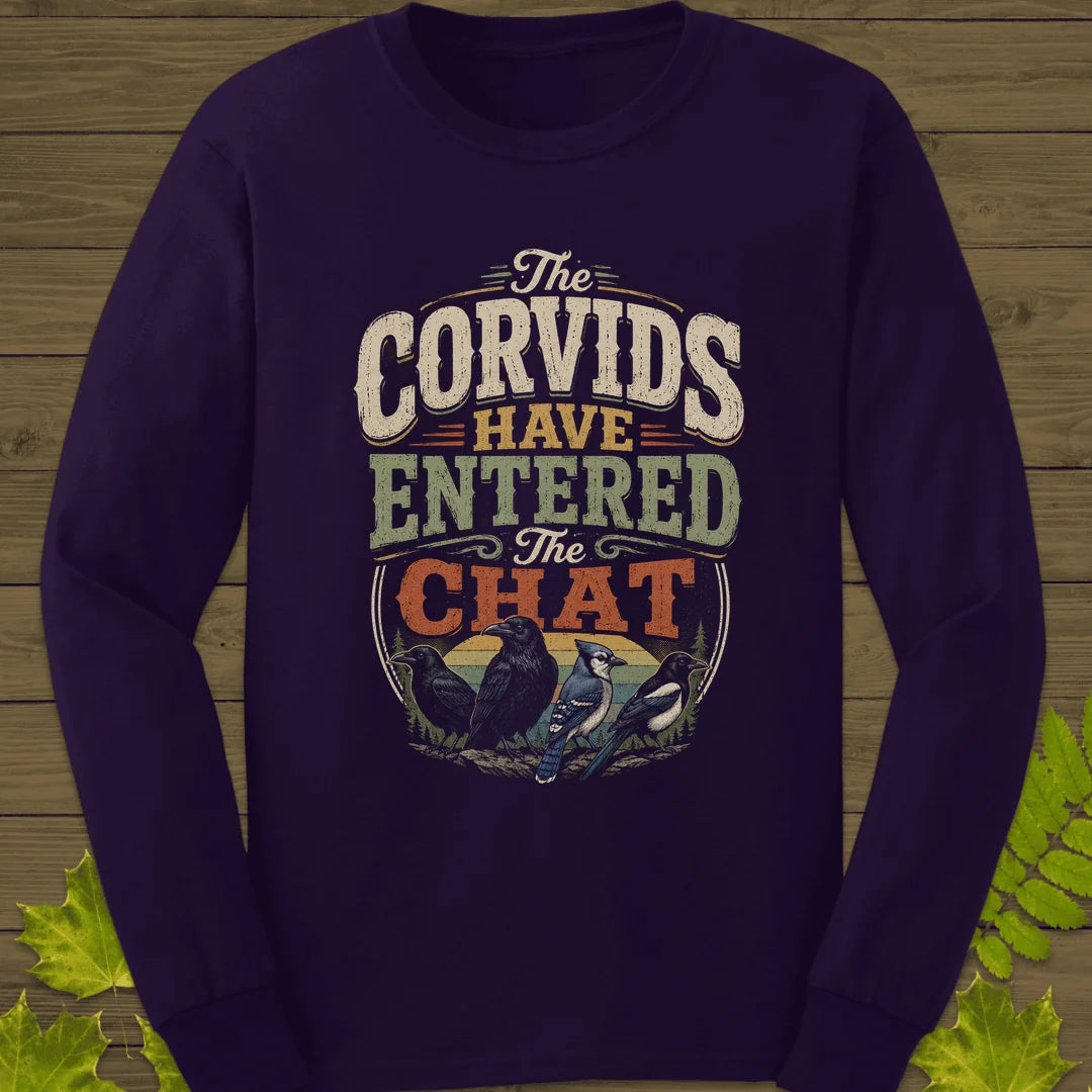 Corvids Entered Chat Long Sleeve in Purple