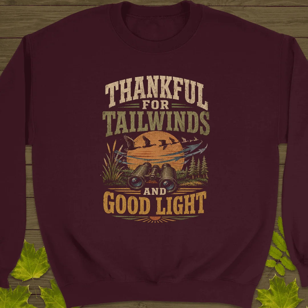 Thankful For Tailwinds Sweatshirt in Maroon