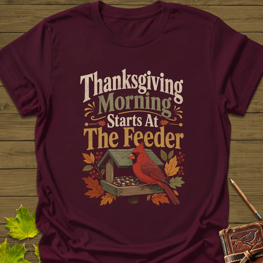 Feeder First Thanksgiving T-Shirt in Maroon