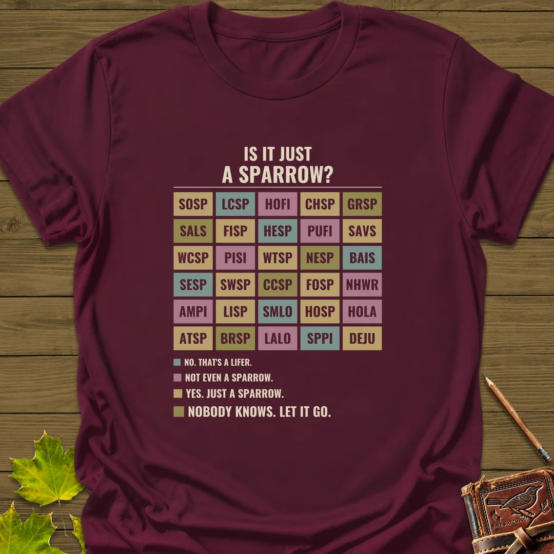Just A Sparrow T-Shirt in Maroon