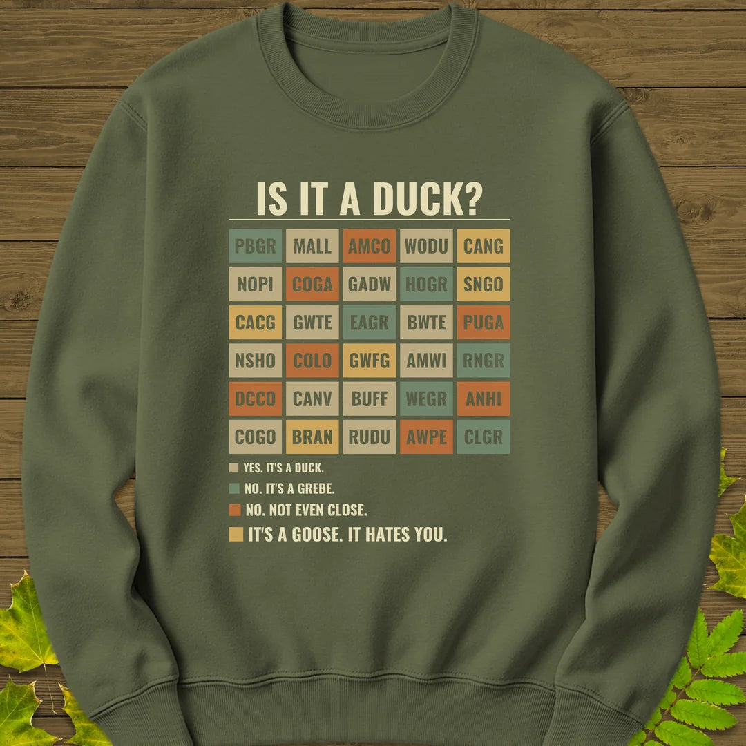 Is It A Duck Sweatshirt in Military Green