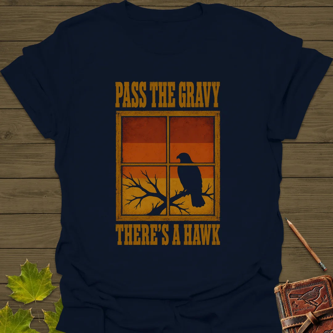 Pass The Gravy Hawk T-Shirt in Navy