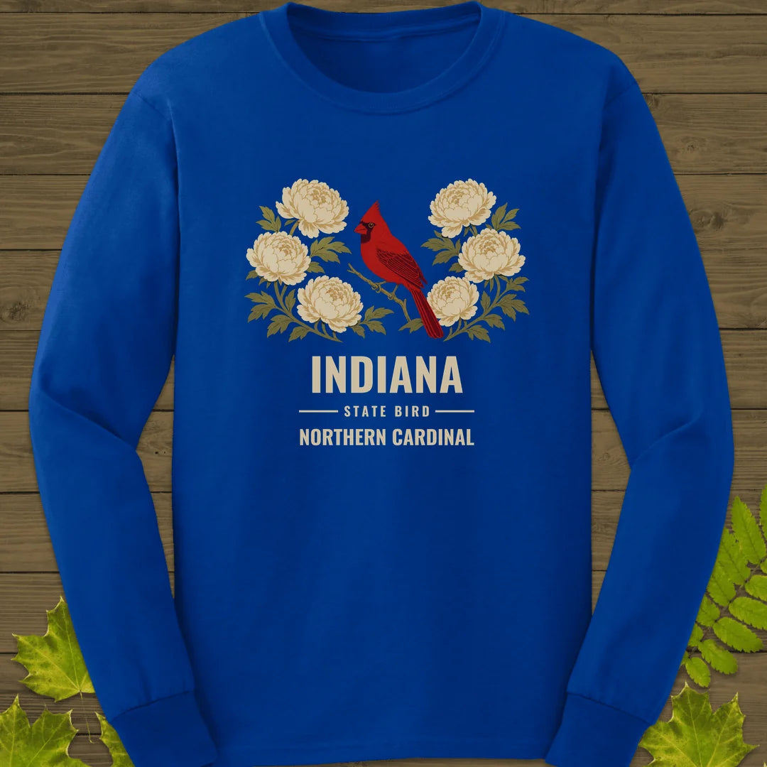 Indiana State Bird Long Sleeve in Royal