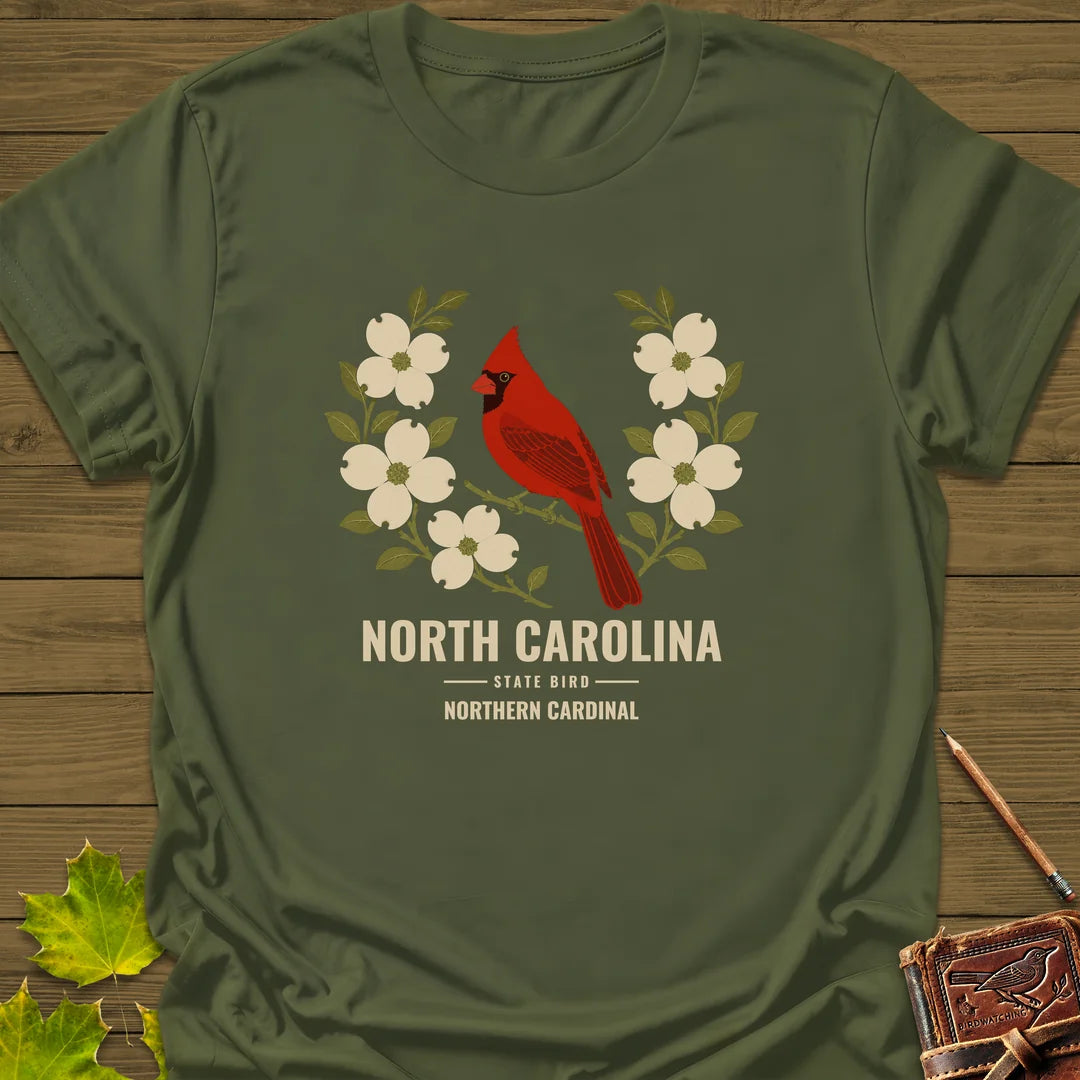 North Carolina State Bird T-Shirt in Military Green