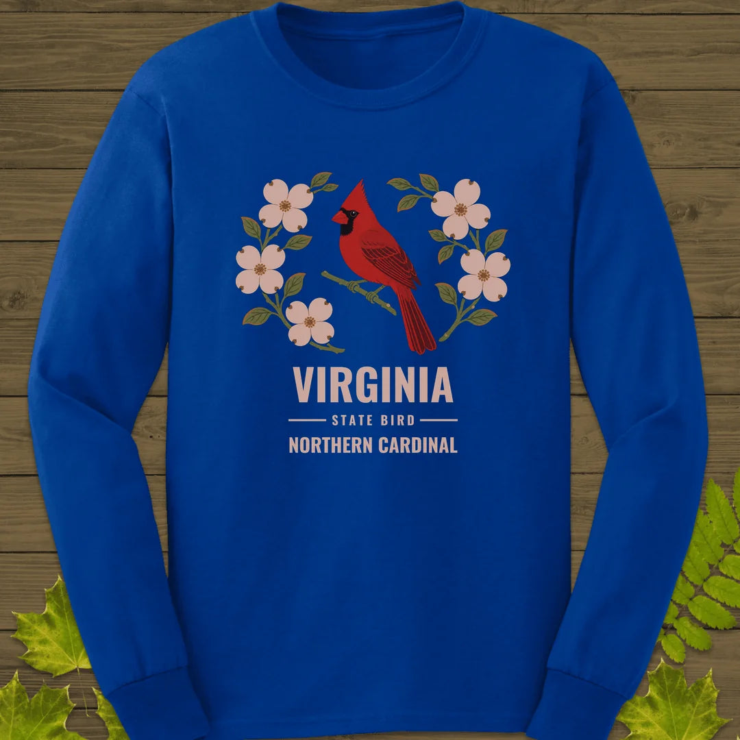Virginia State Bird Long Sleeve in Royal