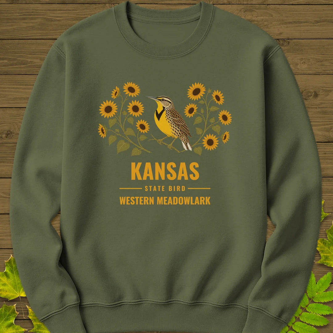 Kansas State Bird Sweatshirt in Military Green