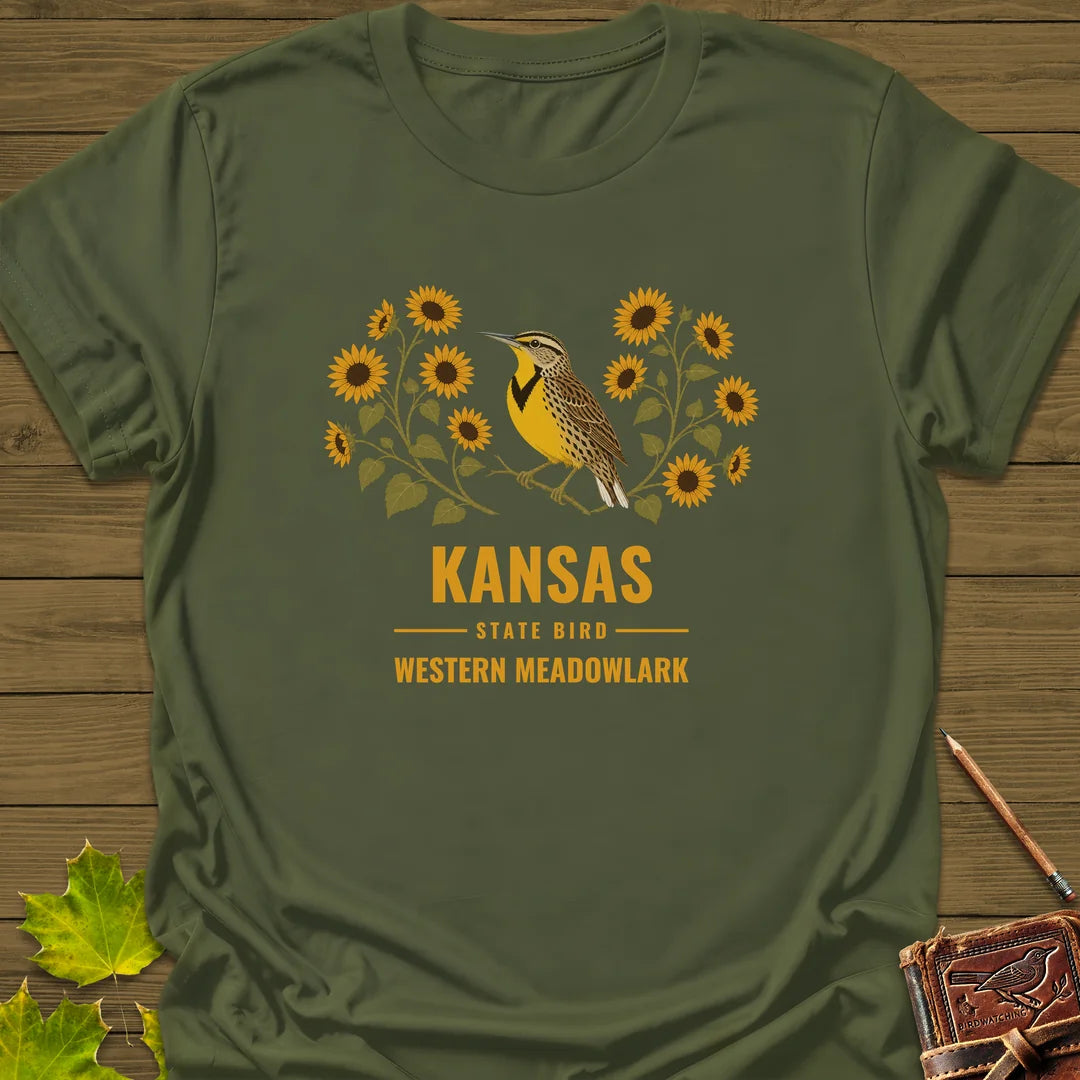 Kansas State Bird T-Shirt in Military Green