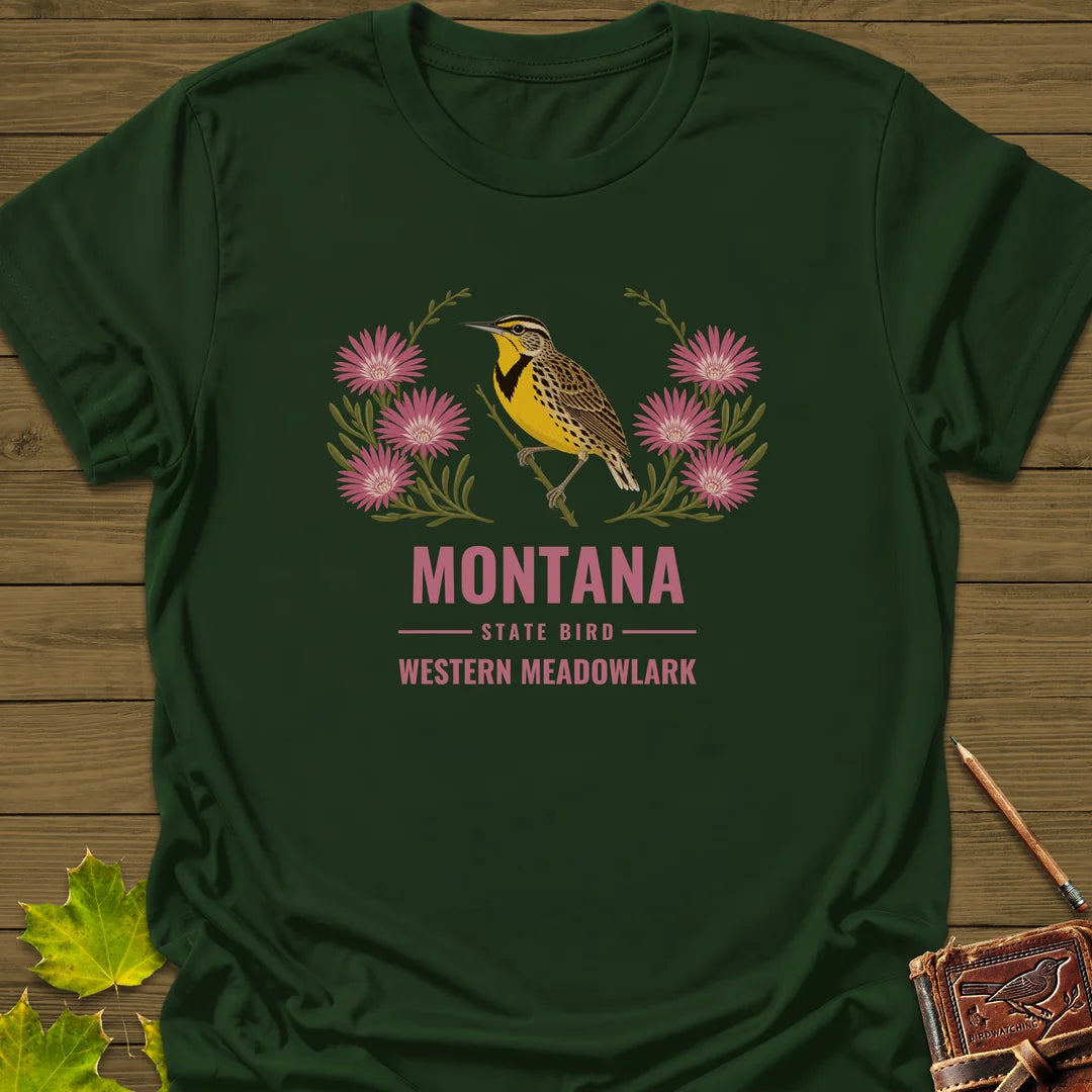 Montana State Bird T-Shirt in Forest Green