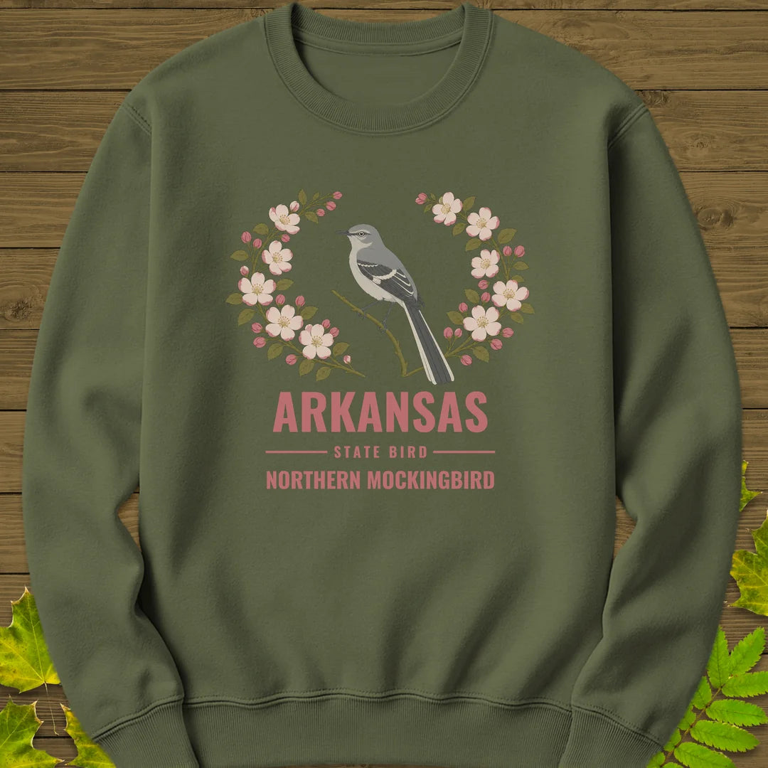 Arkansas State Bird Sweatshirt in Military Green