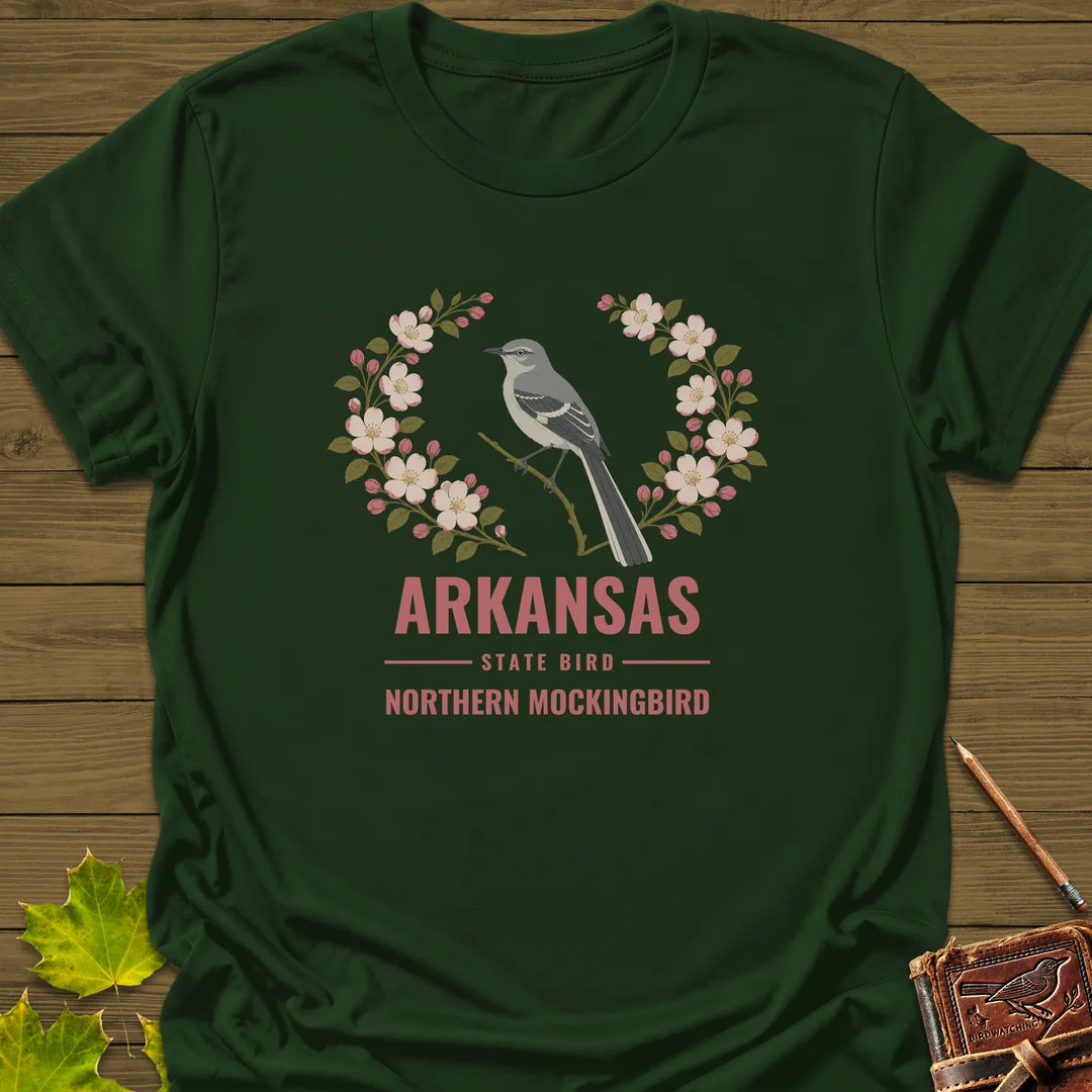 Arkansas State Bird T-Shirt in Forest Green