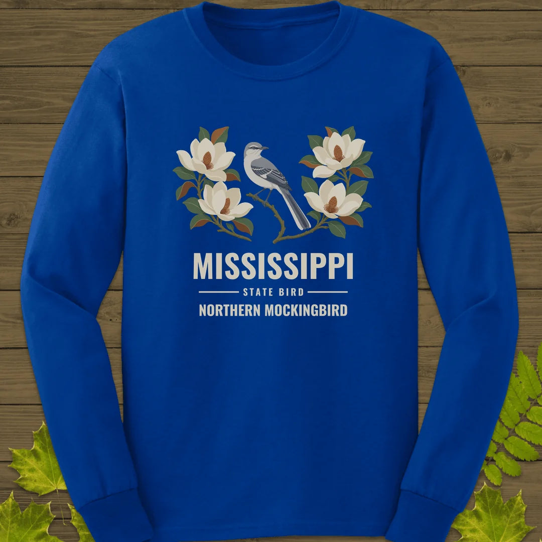 Mississippi State Bird Long Sleeve in Royal