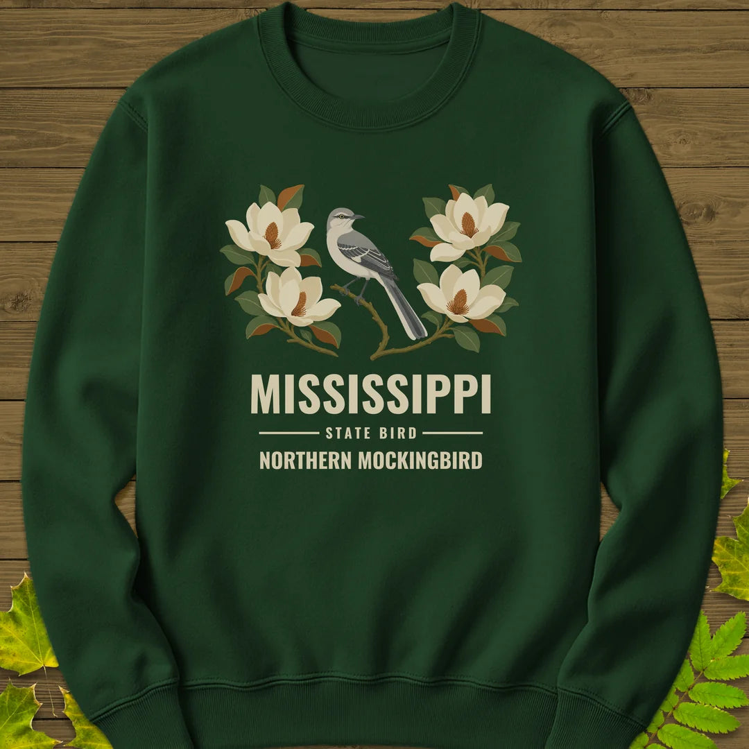 Mississippi State Bird Sweatshirt in Forest Green