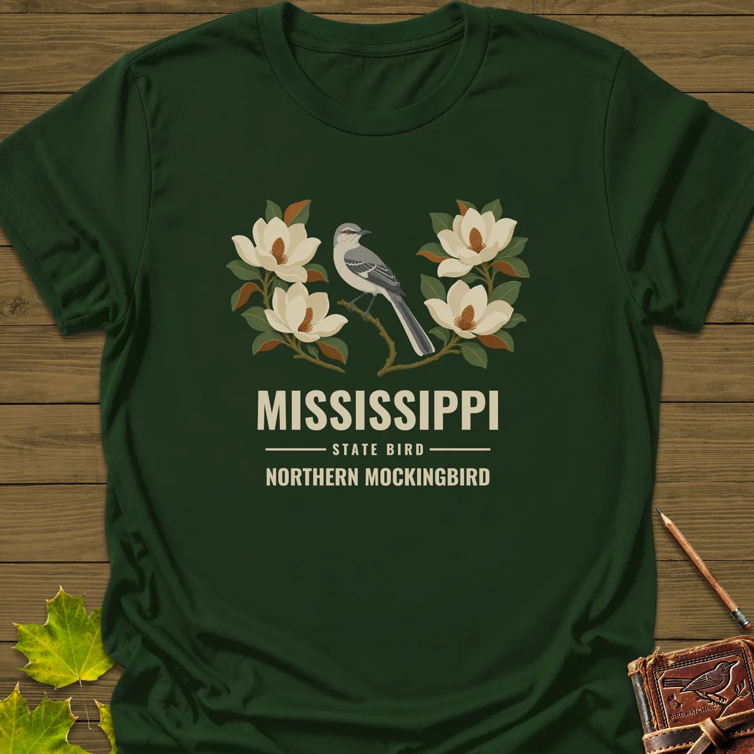 Mississippi State Bird T-Shirt in Forest Green