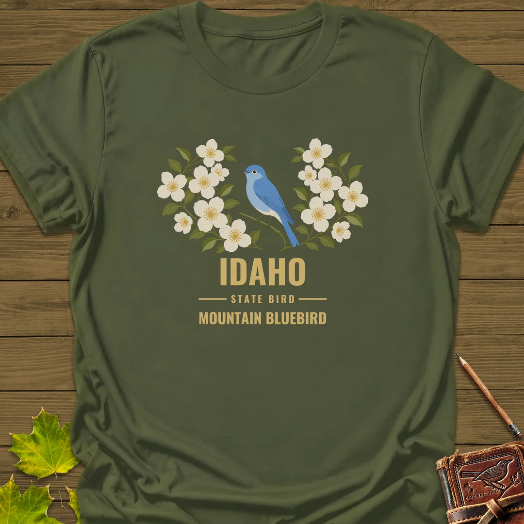 Idaho State Bird T-Shirt in Military Green
