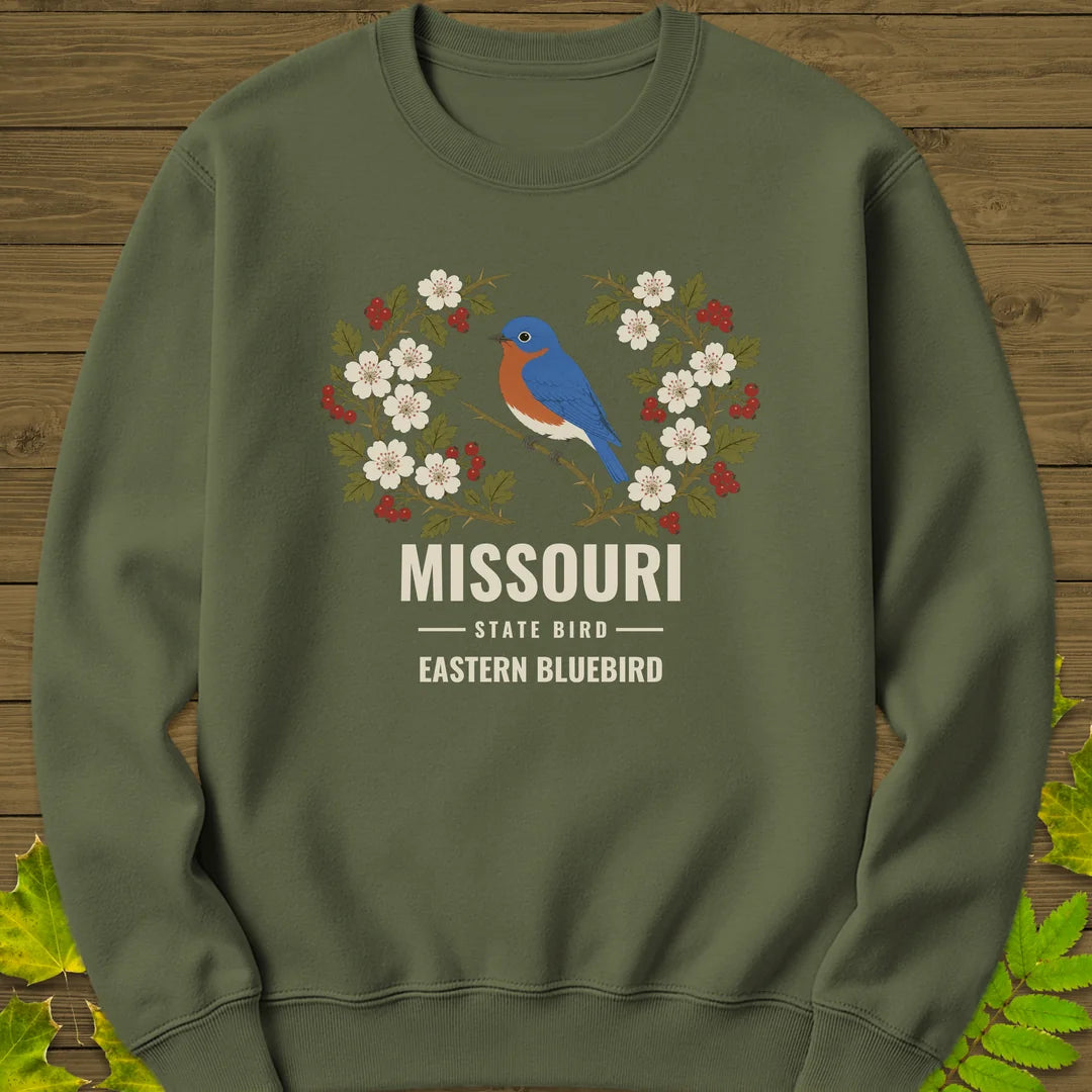 Missouri State Bird Sweatshirt in Military Green