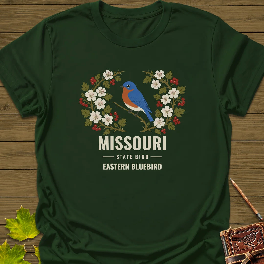 Missouri State Bird T-Shirt in Forest Green