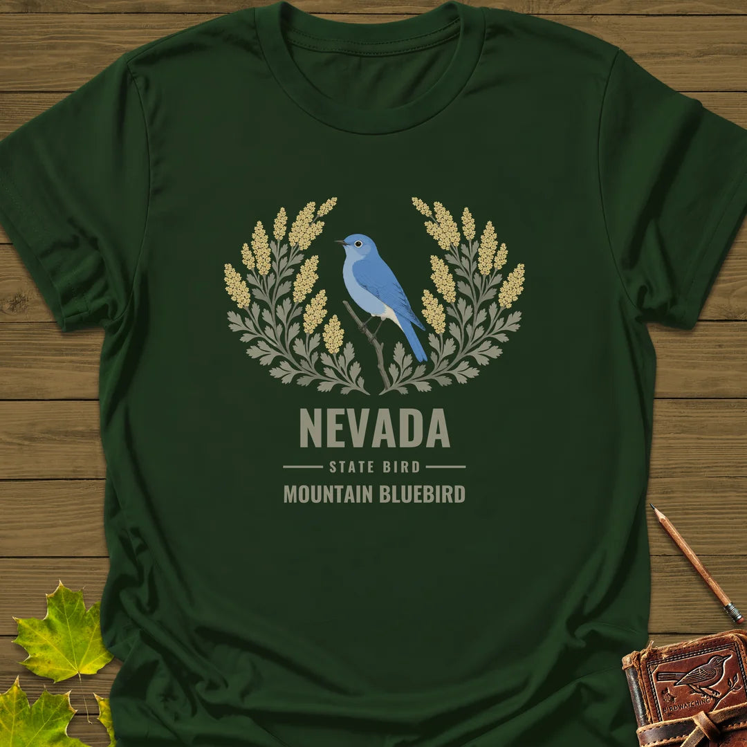 Nevada State Bird T-Shirt in Forest Green