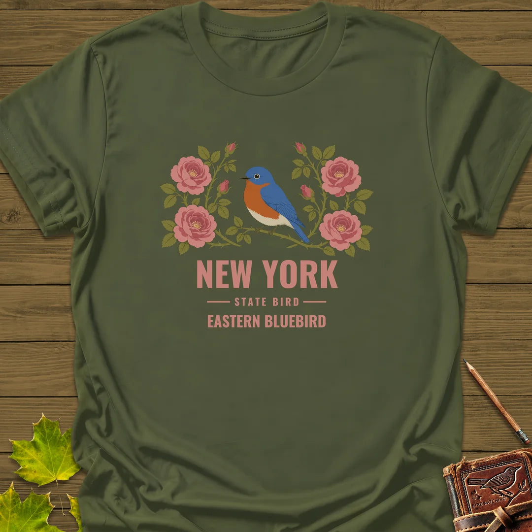 New York State Bird T-Shirt in Military Green