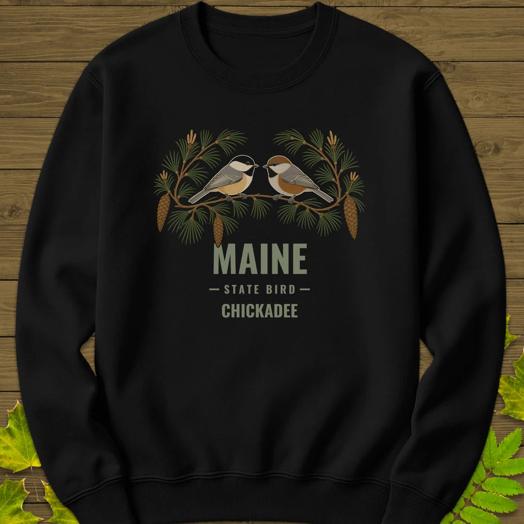 Maine State Bird Sweatshirt in Black