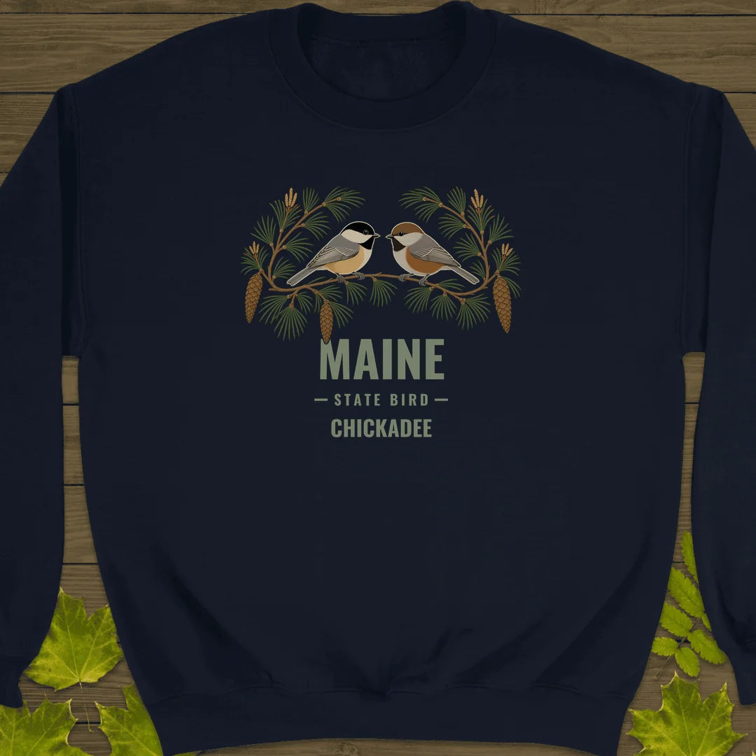 Maine State Bird Sweatshirt in Navy