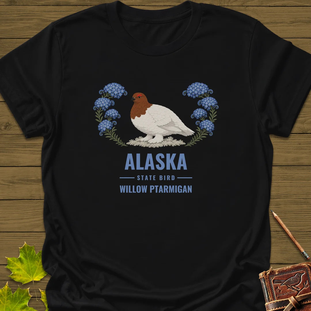 Alaska State Bird T-Shirt in Black