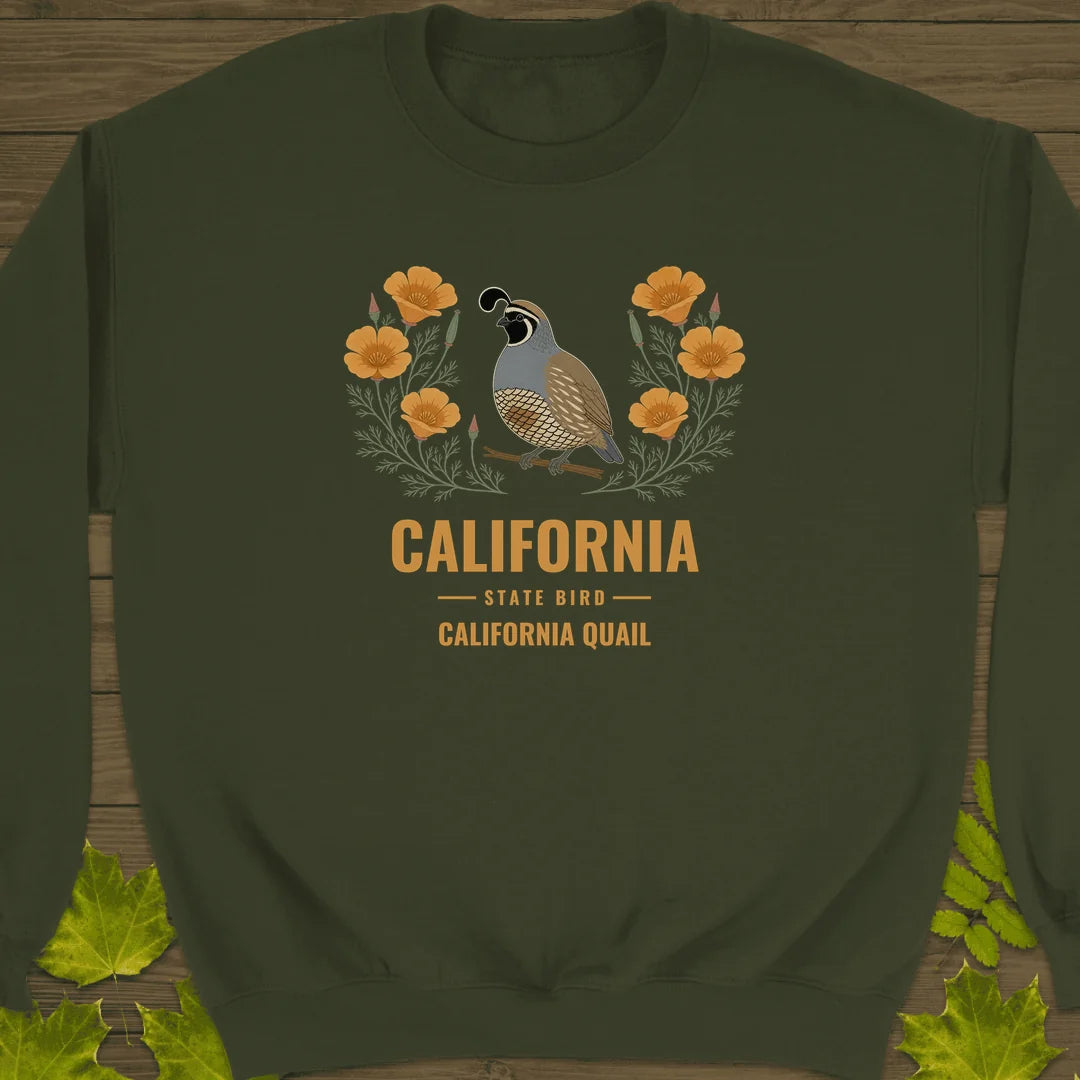 California State Bird Sweatshirt in Military Green