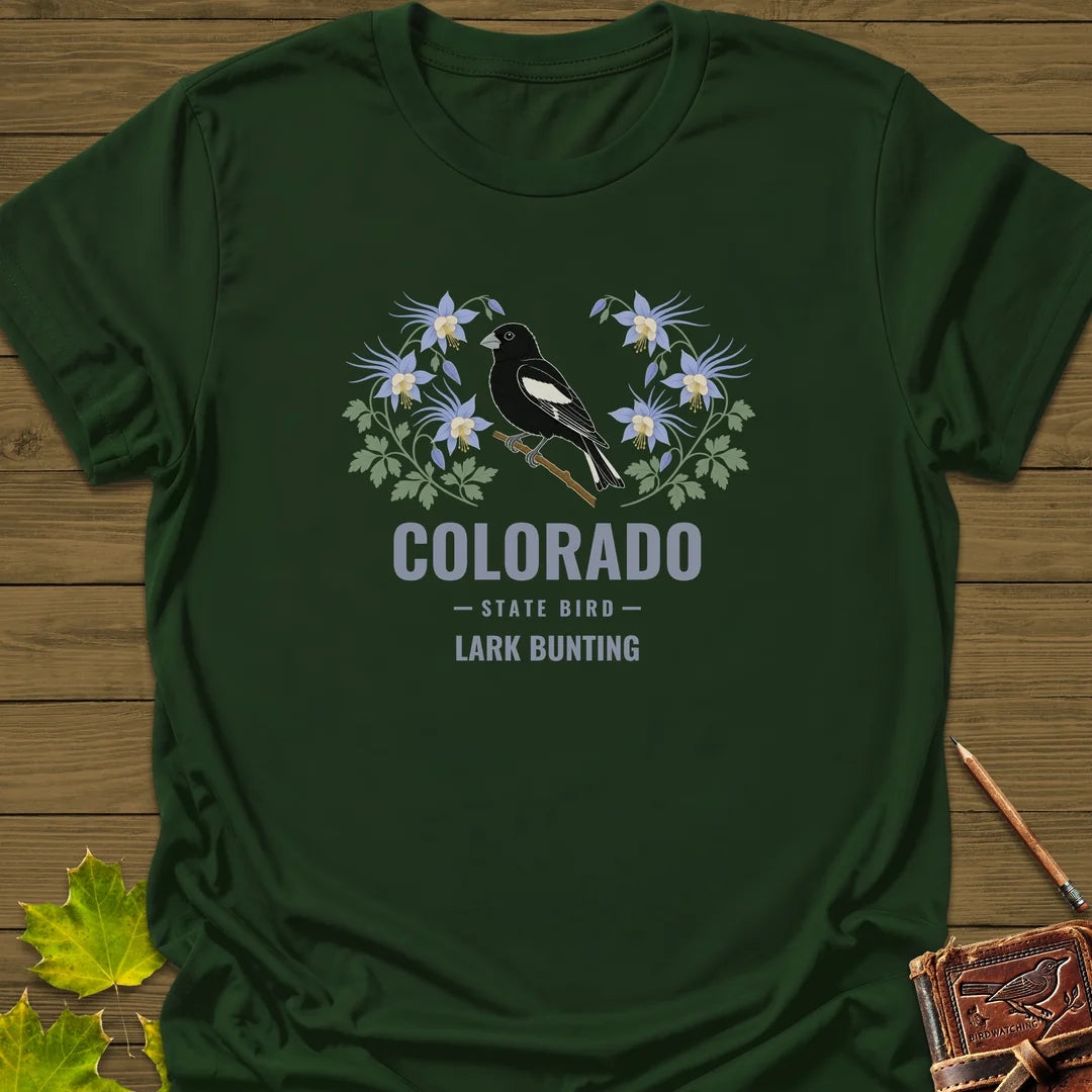 Colorado State Bird T-Shirt in Forest Green