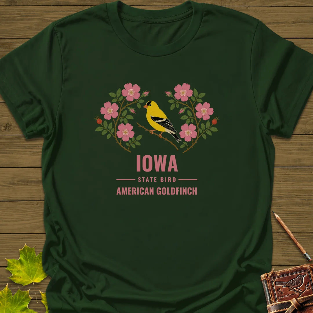 Iowa State Bird T-Shirt in Forest Green