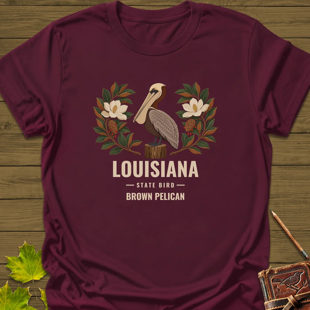 Louisiana State Bird T-Shirt in Maroon