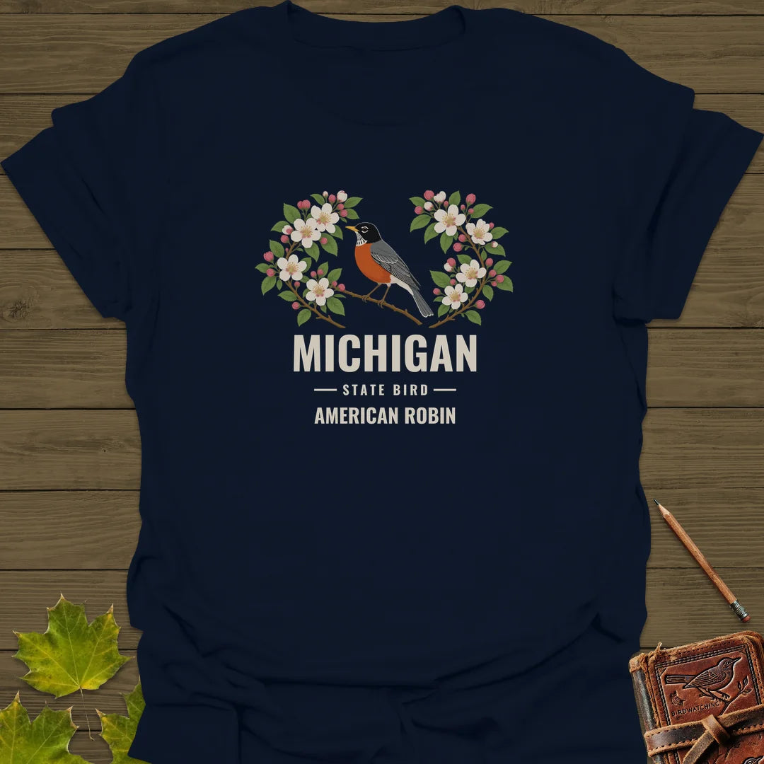 Michigan State Bird T-Shirt in Navy