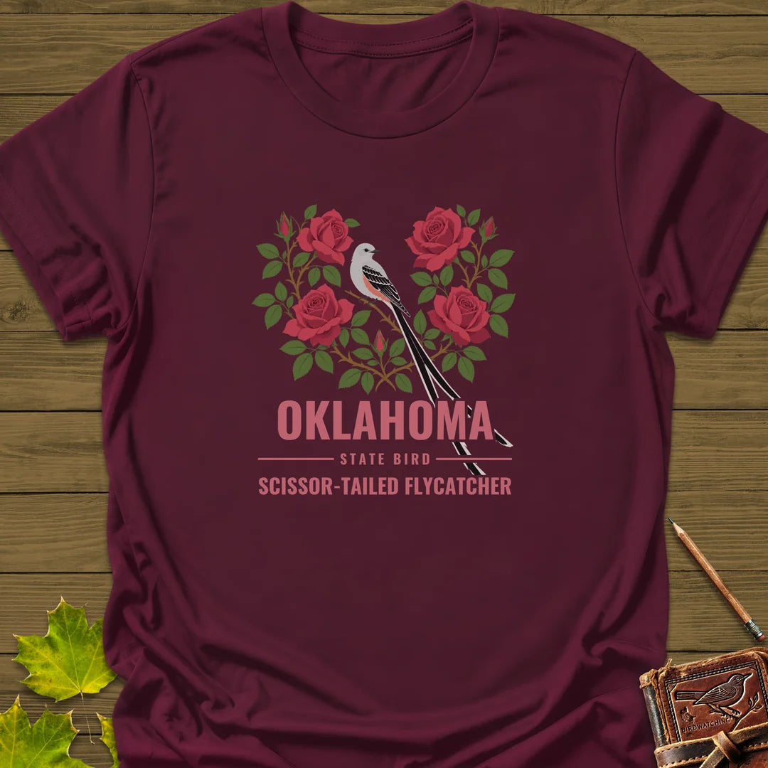 Oklahoma State Bird T-Shirt in Maroon