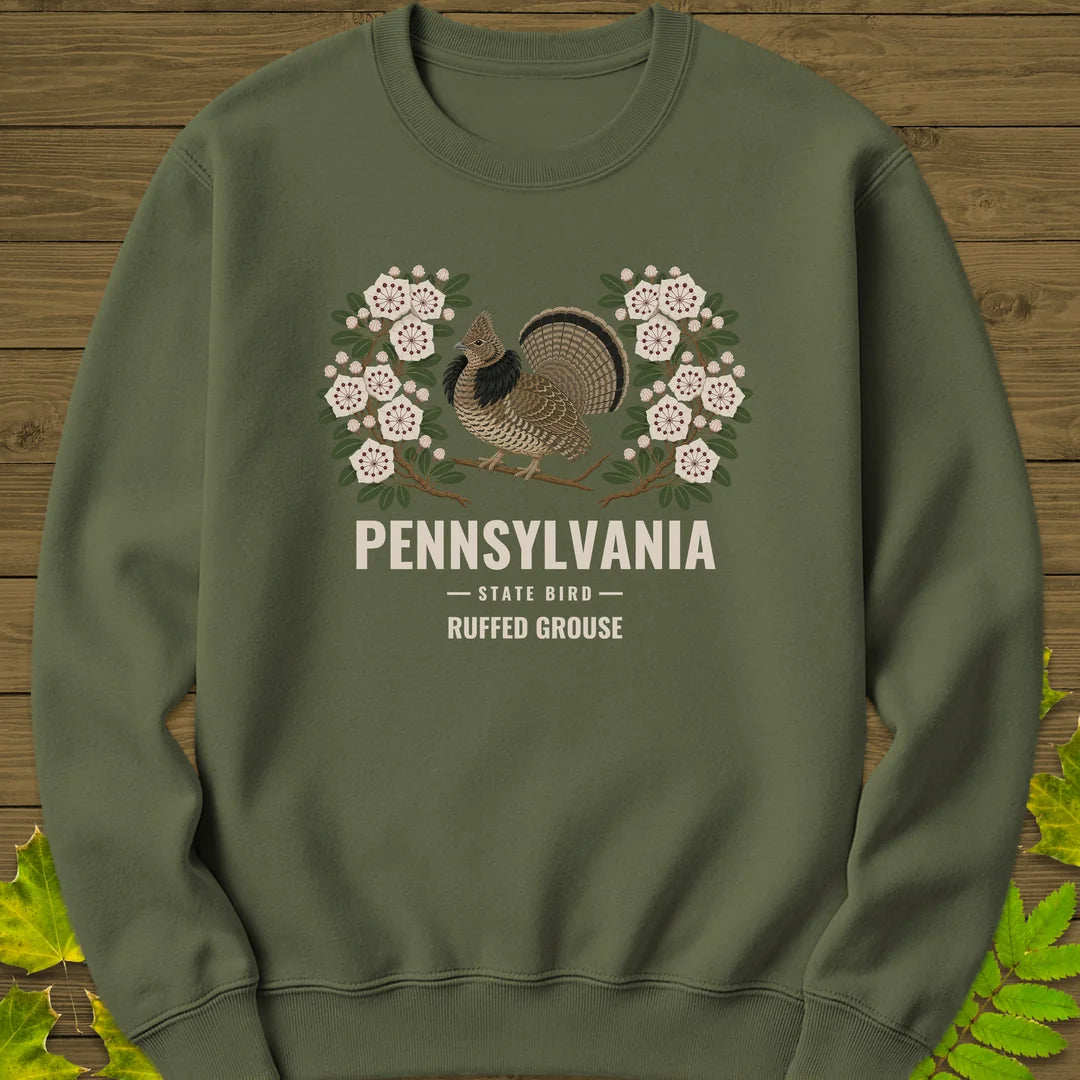 Pennsylvania State Bird Sweatshirt in Military Green