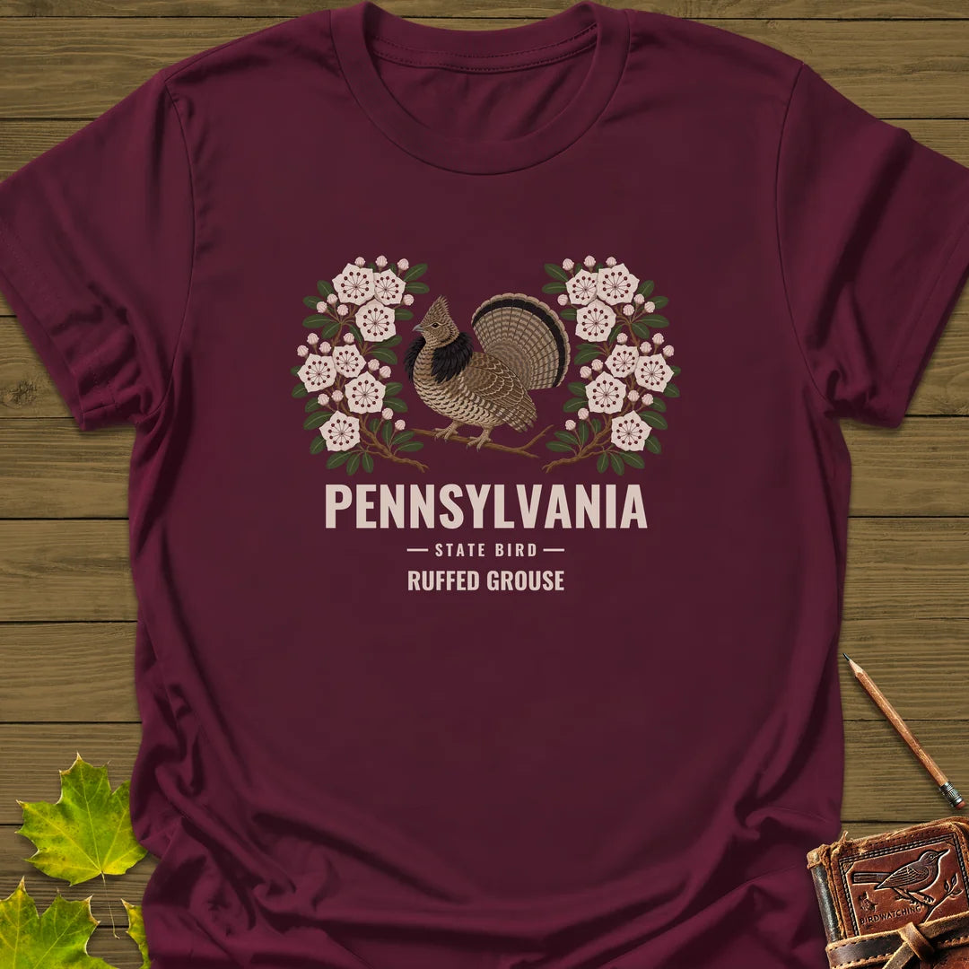 Pennsylvania State Bird T-Shirt in Maroon
